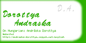 dorottya andraska business card